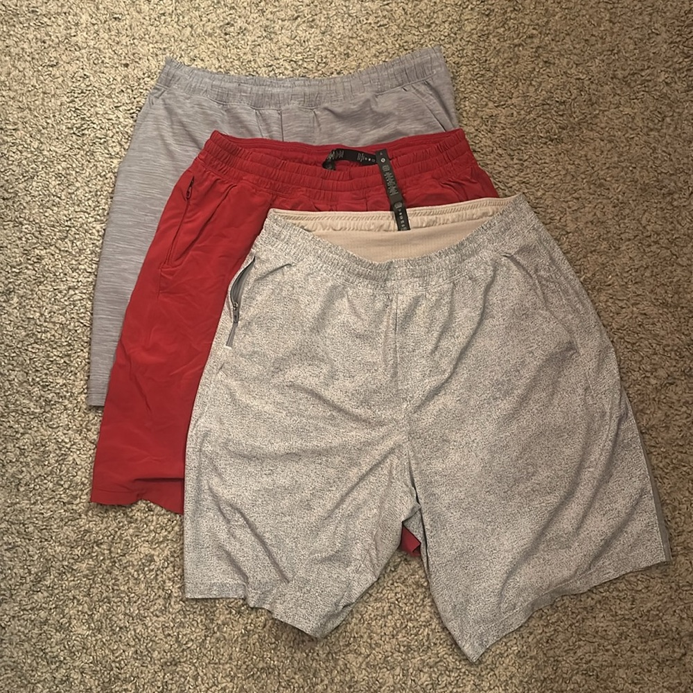 3 pairs of Lululemon Pace Breaker Shorts -9 inch